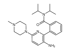 2-[3-amino-6-(4-methylpiperazin-1-yl)pyridin-2-yl]-N,N-diisopropylbenzamide结构式