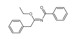 N-benzoyl-2-phenyl-acetimidic acid ethyl ester结构式