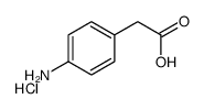 2-(4-aminophenyl)acetic acid,hydrochloride Structure