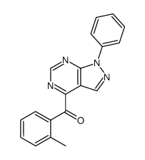 (1-phenyl-1H-pyrazolo[3,4-d]pyrimidin-4-yl)-o-tolyl-methanone结构式