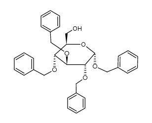 苄基 2,3,4-三-O-苄基-α-D-吡喃葡萄糖苷结构式