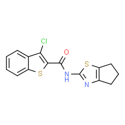 Benzo[b]thiophene-2-carboxamide, 3-chloro-N-(5,6-dihydro-4H-cyclopentathiazol-2-yl)- (9CI) Structure