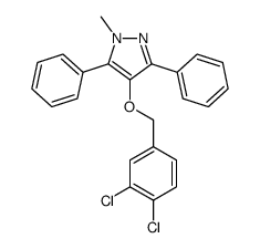 4-[(3,4-dichlorophenyl)methoxy]-1-methyl-3,5-diphenylpyrazole结构式