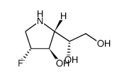 1,2-Ethanediol,1-[(2R,3R,4R)-4-fluoro-3-hydroxy-2-pyrrolidinyl]-,(1R)-(9CI) Structure