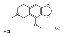 4-methoxy-6-methyl-7,8-dihydro-5H-[1,3]dioxolo[4,5-g]isoquinoline,hydrate,hydrochloride Structure