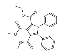 1,5-diphenyl-pyrrole-2,3,4-tricarboxylic acid 2-ethyl ester 3,4-dimethyl ester结构式