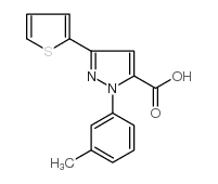 3-(thiophen-2-yl)-1-m-tolyl-1h-pyrazole-5-carboxylic acid结构式
