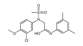 2-(3-chloro-4-methoxy-N-methylsulfonylanilino)-N-(3,5-dimethylphenyl)acetamide结构式