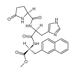 3-naphthalen-2-yl-2-[Nα-(5-oxo-prolyl)-histidylamino]-propionic acid methyl ester Structure