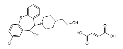 (E)-but-2-enedioic acid,(5S,6R)-3-chloro-6-[4-(2-hydroxyethyl)piperazin-1-yl]-5,6-dihydrobenzo[b][1]benzothiepin-5-ol结构式