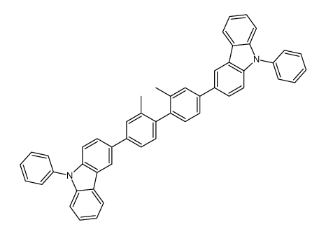 3-[3-methyl-4-[2-methyl-4-(9-phenylcarbazol-3-yl)phenyl]phenyl]-9-phenylcarbazole Structure