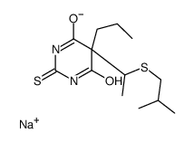 sodium,5-[1-(2-methylpropylsulfanyl)ethyl]-5-propyl-2-sulfanylidenepyrimidin-3-ide-4,6-dione结构式