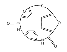 22,23-Dioxa-9-thia-2,16-diazatetracyclo[15.3.1.14,7.111,14]tricosa-4,6,11,13,17,19,21(1)-heptaene-3,15-dione Structure
