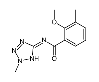 Benzamide, 2-methoxy-3-methyl-N-(2-methyl-2H-tetrazol-5-yl)- (9CI) Structure
