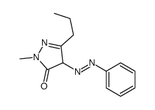2-methyl-4-phenyldiazenyl-5-propyl-4H-pyrazol-3-one结构式