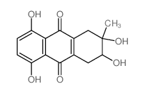 9,10-Anthracenedione, 1,2,3,4-tetrahydro- 2,3,5, 8-tetrahydroxy-2-methyl-, cis-结构式