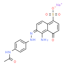 sodium 3-[[4-acetamidophenyl]azo]-4-amino-5-hydroxynaphthalene-1-sulphonate Structure