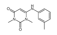 1,3-Dimethyl-6-m-tolylamino-1H-pyrimidine-2,4-dione Structure
