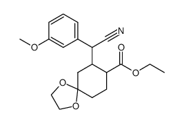 Ethyl 7-[cyano(3-methoxyphenyl)methyl]-1,4-dioxaspiro[4.5]decane-8-carboxylate Structure