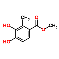 3,4-二羟基-2-甲基苯甲酸甲酯结构式