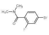 4-溴-2-氟-N,N-二甲基苯甲酰胺结构式