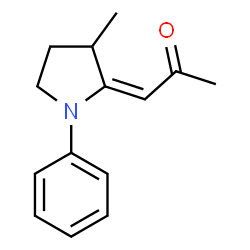 2-Propanone,1-(3-methyl-1-phenyl-2-pyrrolidinylidene)-(9CI)结构式
