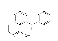 2-anilino-N-ethyl-6-methylpyridine-3-carboxamide结构式