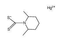 monomercury(II) mono(2,6-dimethylpiperidine-1-carbodithioate) Structure