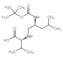 叔丁氧羰基-2-氨基-4-甲基戊基-(R)-缬氨酸结构式
