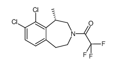 (S)-N-trifluoroacetyl-8,9-dichloro-1-methyl-2,3,4,5-tetrahydro-1H-3-benzazepine Structure
