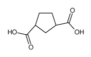 (1R,3R)-1,3-Cyclopentanedicarboxylic acid Structure