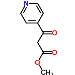 3-(4-吡啶基)-3-氧代丙酸甲酯结构式