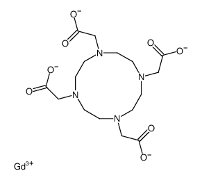 gadolinium(3+),2-[4,7,10-tris(carboxylatomethyl)-1,4,7,10-tetrazacyclododec-1-yl]acetate Structure