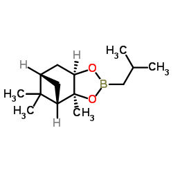 (2-甲基丙基)硼酸(1S,2S,3R,5S)-(+)-2,3-蒎烷二醇酯结构式