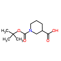 1-Boc-3-piperidinecarboxylic acid Structure