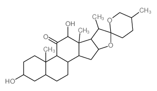 Spirostan-11-one, 3,12-dihydroxy-, (3beta,5alpha,12beta,25R)- Structure
