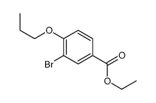 3-溴-4-丙氧基苯甲酸乙酯结构式
