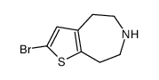 2-溴-5,6,7,8-四氢-4H-噻吩并[2,3-d]氮杂烷结构式