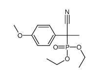 2-diethoxyphosphoryl-2-(4-methoxyphenyl)propanenitrile结构式