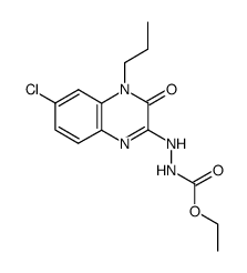 ethyl 2-(6-chloro-3-oxo-4-propyl-3,4-dihydroquinoxalin-2-yl)hydrazine-1-carboxylate结构式