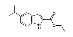 5-异丙基-1H-吲哚-2-羧酸乙酯结构式
