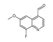 8-fluoro-6-methoxy-quinoline-4-carbaldehyde Structure