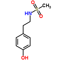 N-(4-羟基苯乙基)甲磺酰胺结构式