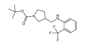 1-Boc-3-([(2-三氟甲基-苯基)-氨基]-甲基)-吡咯烷结构式