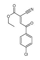 ethyl 4-(4-chlorophenyl)-2-cyano-4-oxobut-2-enoate Structure