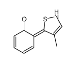 6-(4-methyl-2H-1,2-thiazol-5-ylidene)cyclohexa-2,4-dien-1-one Structure