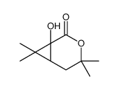 6-hydroxy-3,3,7,7-tetramethyl-4-oxabicyclo[4.1.0]heptan-5-one Structure