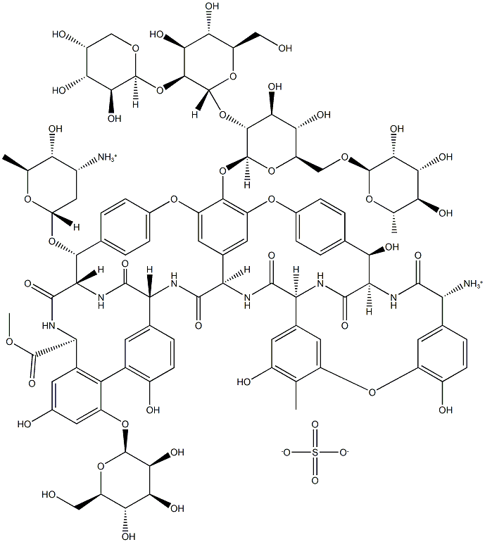 Ristocetin A sulfate (Ristomycin III) Structure