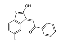 5-fluoro-3-phenacylidene-1H-indol-2-one结构式
