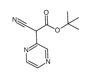 tert-butyl 2-cyano-2-(pyrazin-2-yl)acetate Structure